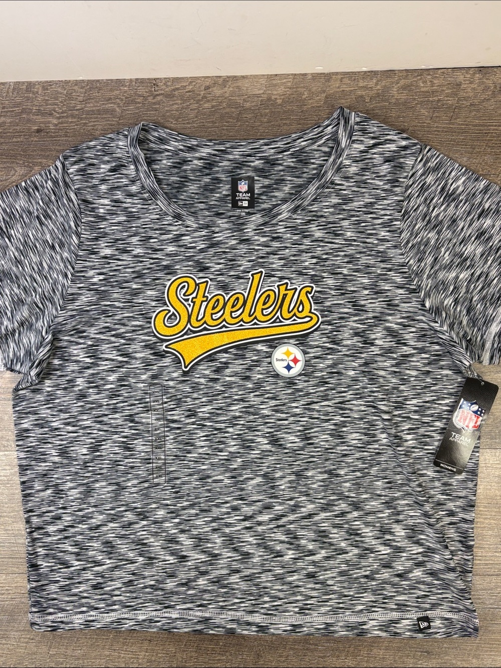 New Era NFL Team Apparel Pittsburgh Steelers Space-Dye Performance Tee NWT XXL